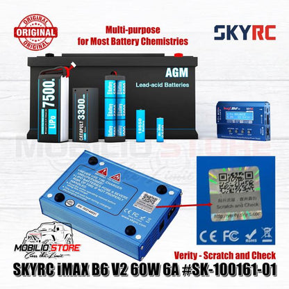 SKYRC iMAX B6 V2 60W 6A Pengisi Daya Penyeimbang Profesional LiPo Original