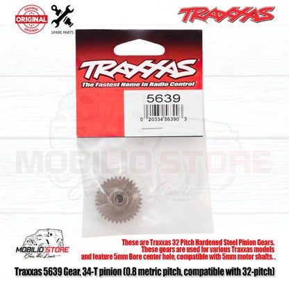 Traxxas Part #5639 34T Pinion 0.8 Metric Pitch Compatible with 32 Pitch