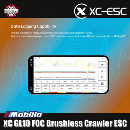 XC-ESC GL10 FOC Brushless Crawler ESC LiPo 2-4S 80A Kontinu BEC 6-13A Maks untuk Mobil Truk RC Rock Crawler