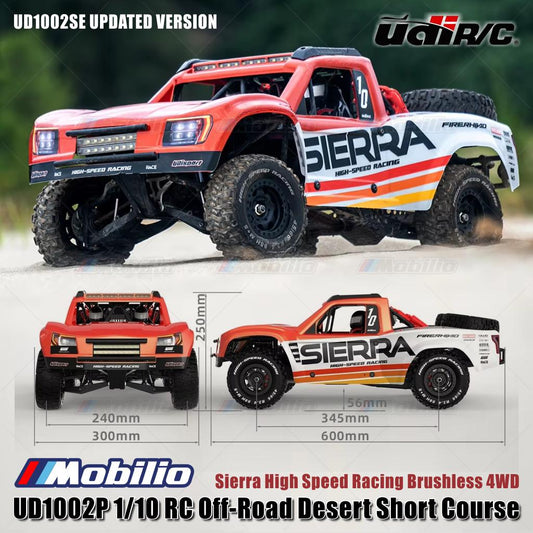 UDIR/C UD1002P Sierra High Speed Racing Brushless 4WD 1/10 RC Off-Road Desert Short Course RTR