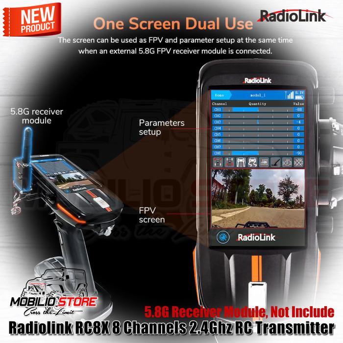 Radiolink RC8X 8 Channels 2.4Ghz RC Transmitter w/ R8FG Gyro Receiver