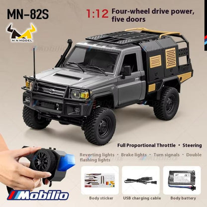 MN82S 1/12 Scale Electric 4WD Off-Road Crawler Toyota Land Cruiser LC79 Car Adventure  Remote Control