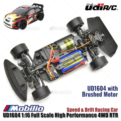 UDIR/C UD-1604 4WD 1/16 Racing Drift Rally Touring RC Car 2.4 GHz RTR