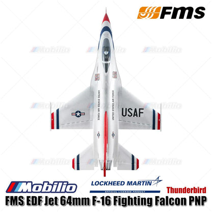 Pesawat Model RC Aero FMS EDF Jet 64mm F-16 Fighting Falcon PNP Thunderbird Blue Thunder