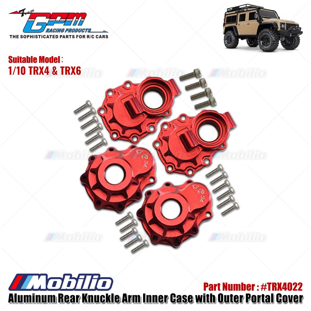 GPM Part #TRX4022 Aluminum Rear Knuckle Arm Inner Case with Outer Portal Cover for TRX-4 Trail Crawler / TRX-6 Upgrade Parts
