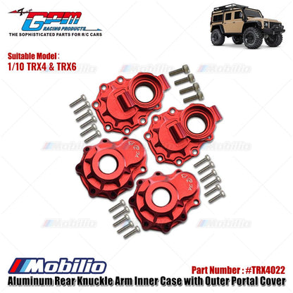 GPM Part #TRX4022 Aluminum Rear Knuckle Arm Inner Case with Outer Portal Cover for TRX-4 Trail Crawler / TRX-6 Upgrade Parts