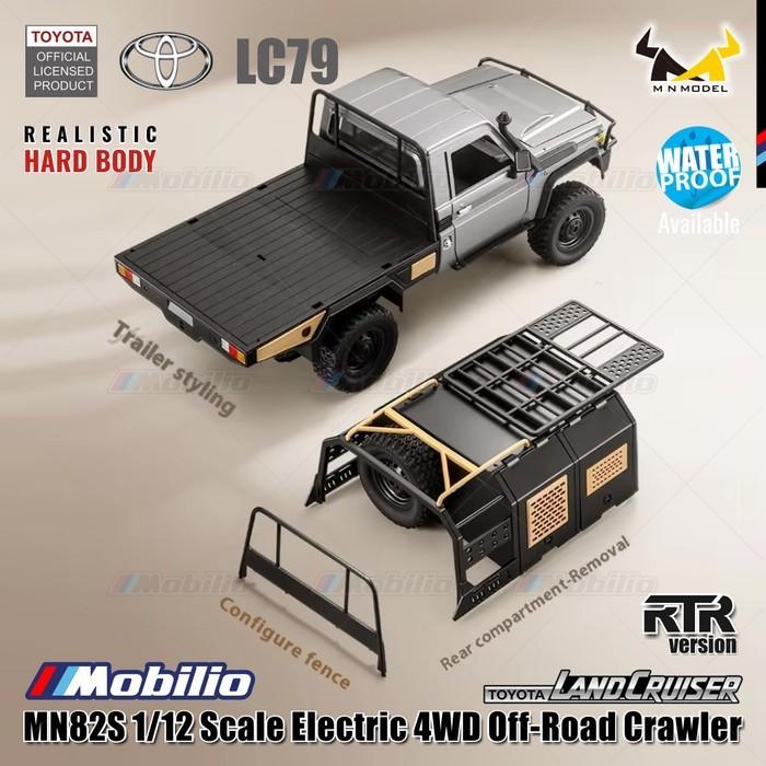 MN82S 1/12 Scale Electric 4WD Off-Road Crawler Toyota Land Cruiser LC79 Car Adventure  Remote Control