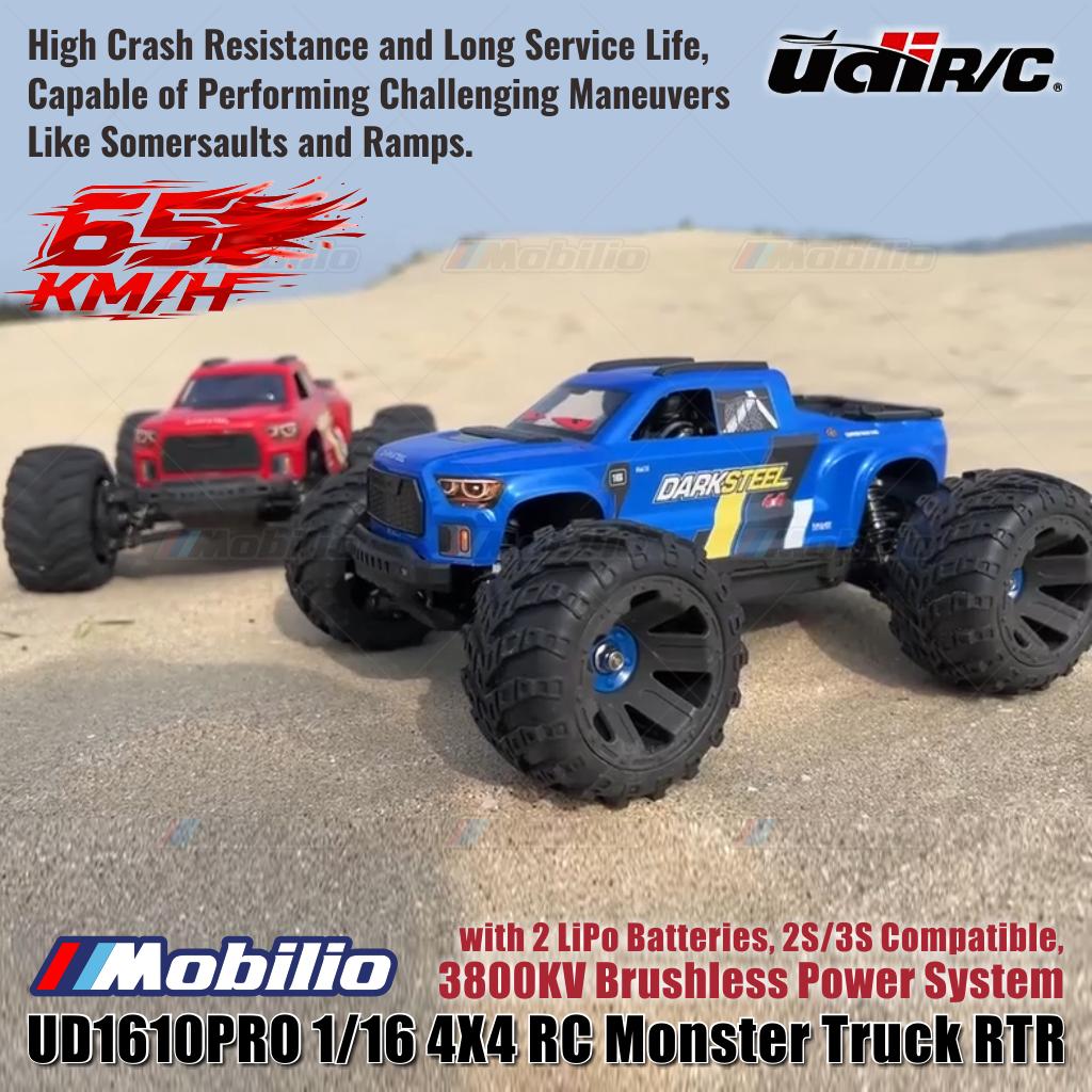 UDIR/C UD1610PRO 1/16 4X4 RC Monster Truck 2S/3S Compatible 3800KV Brushless Power System RTR