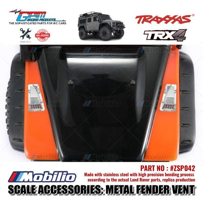 GPM Part #ZSP042 Metal Fender Vent (Style A) for Traxxas TRX-4 Defender RC4WD D90 / D110 Crawler Adventure