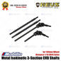 MEUS Racing Poros CVD Isokinetik Logam 3 Bagian untuk Jarak Roda 194mm/224mm Gandar Capra AR44/AR45 1/10