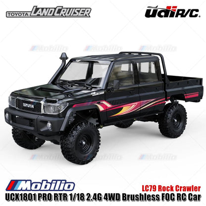 UDIR/C UCX1801 PRO LC79 Rock Crawler RTR 1/18 2.4G 4WD Brushless FOC RC Car