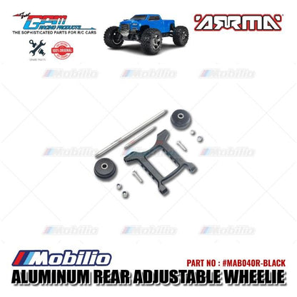 GPM Part #MAB040R Aluminum Rear Adjustable Wheelie Arrma Big Rock Crew Cab Monster Truck