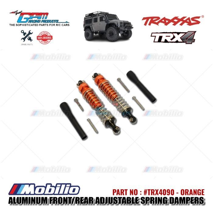 GPM Part #TRX4090 Aluminum Front / Rear Adjustable Spring Dampers Shock Traxxas TRX-4 TRX-6 Trail Crawler