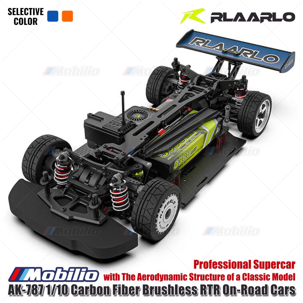 Rlaarlo AK-787 Mobil Supercar Profesional Serat Karbon Tanpa Sikat RTR 2.4GHz Mobil On-Road Kendali Jarak Jauh