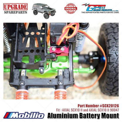 GPM Part #SCX20126 Aluminium Battery Mount RC Upgrade Axial SCX10 II Crawler Adventure
