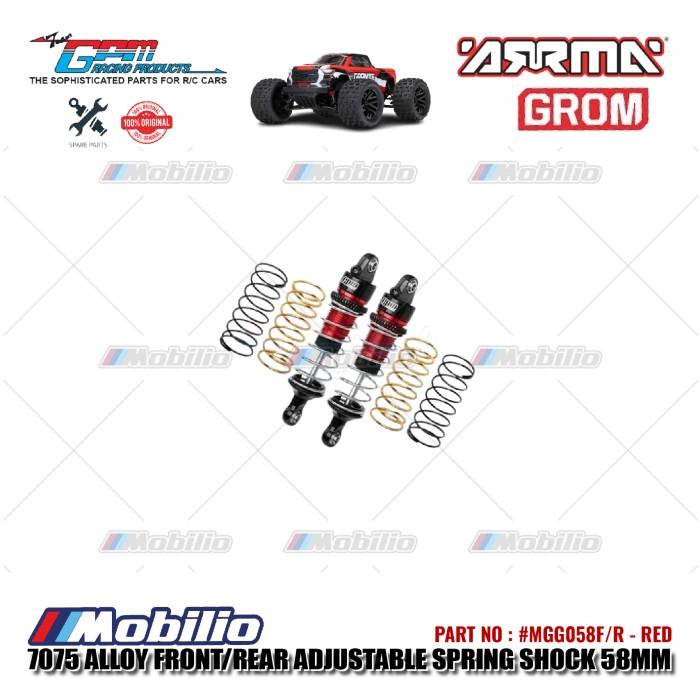 GPM Part #MGG058F/R 7075 Alloy Front/Rear Adjustable Spring Shock 58mm RC Arrma Mini Granite Typhon Mojave Mega Grom 4x4