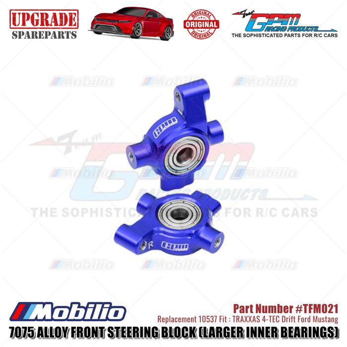 GPM Part #TFM021 7075 Alloy Front Steering Block (Larger Inner Bearings) #10537 Traxxas 4-TEC Drift Ford Mustang