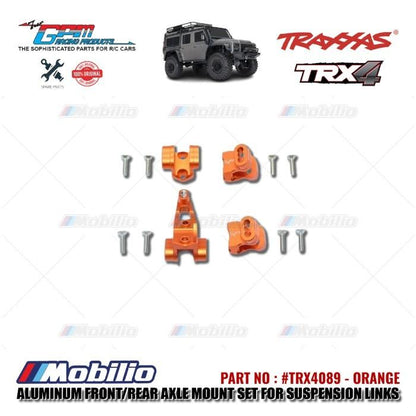 GPM Part #TRX4089 Aluminum Front Rear Axle Mount set for Suspension Links Traxxas TRX-4 Trail Crawler