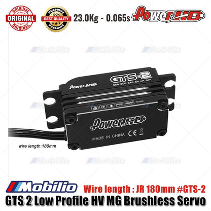 Power HD GTS 2 Low Profile HV MG Brushless Servo Wire length JR 180mm #GTS-2