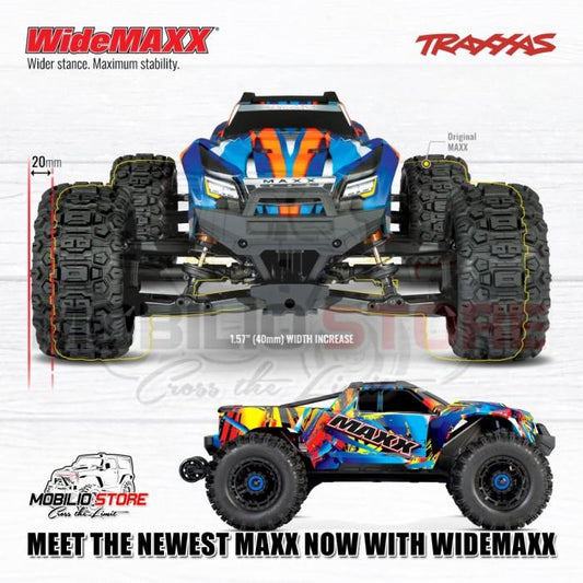 Traxxas 89086-4 Maxx V2 RC Monster Truck 1/10 Siap Balap dengan Motor 540XL Velineon VXL-4s dan Sistem Transmisi Single-Speed