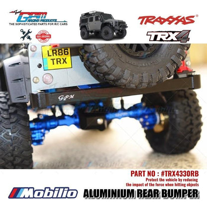 GPM Part #TRX4330RB Aluminium Rear Bumper On-road Street Fighter Traxxas TRX-4 Defender Trail Crawler