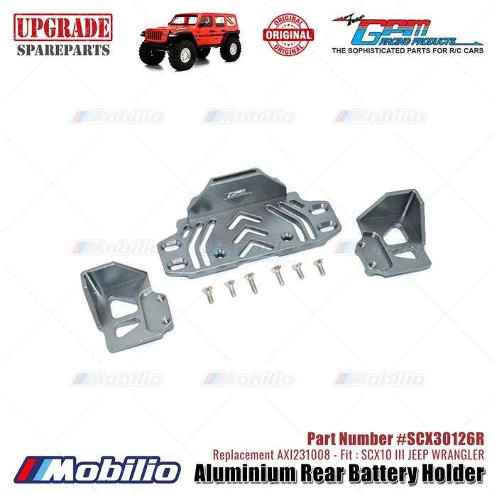 GPM Part #SCX30126R Aluminium Rear Battery Holder Upgrade Axial SCX10 III Jeep Wrangler AXI231008 Replacement
