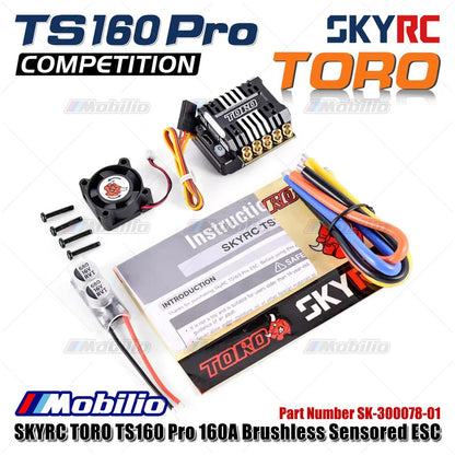SKYRC TORO TS160 Pro 160A Brushless Sensored ESC SK-300078-01 untuk RC 1/10 Skala Mobil Tamiang Buggy Crawler