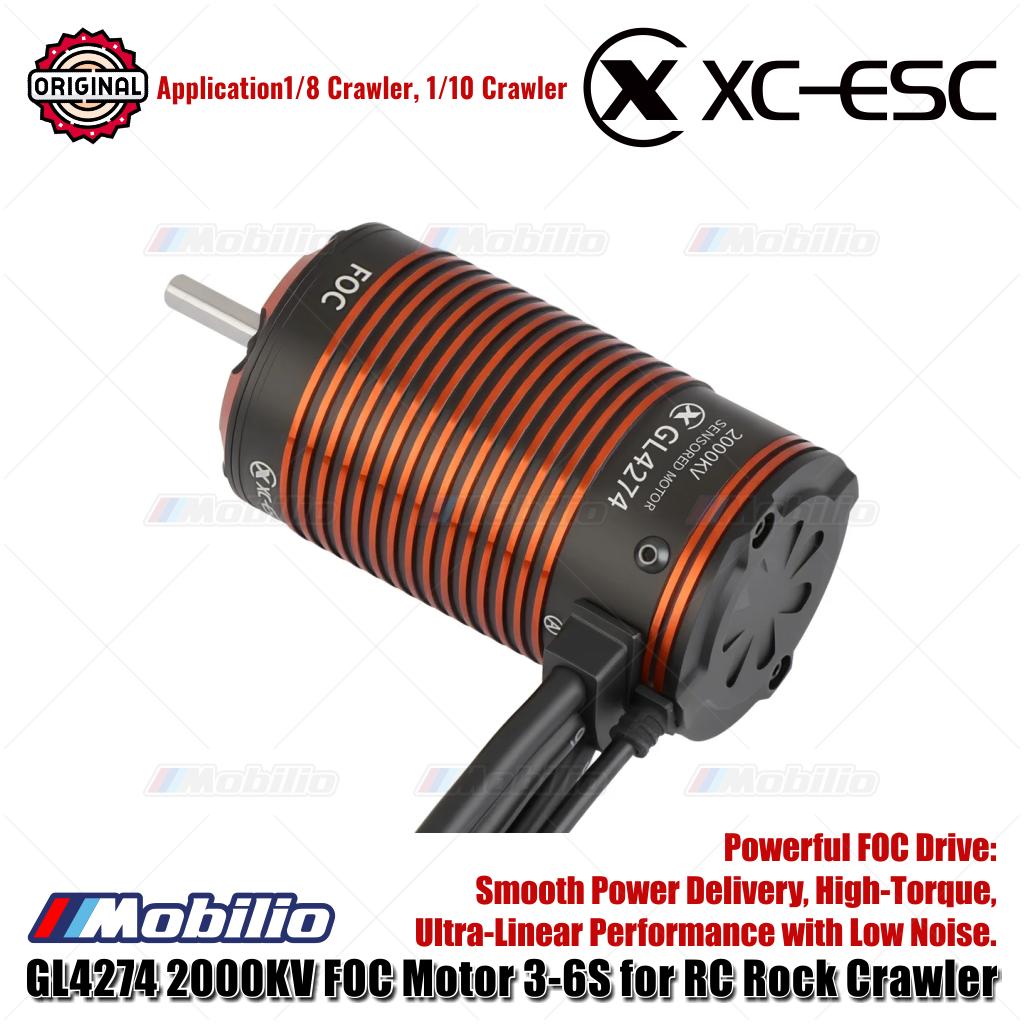 XC-ESC GL4274 Sensored Brushless Motor 2000KV FOC 3-6S untuk RC Rock Crawler