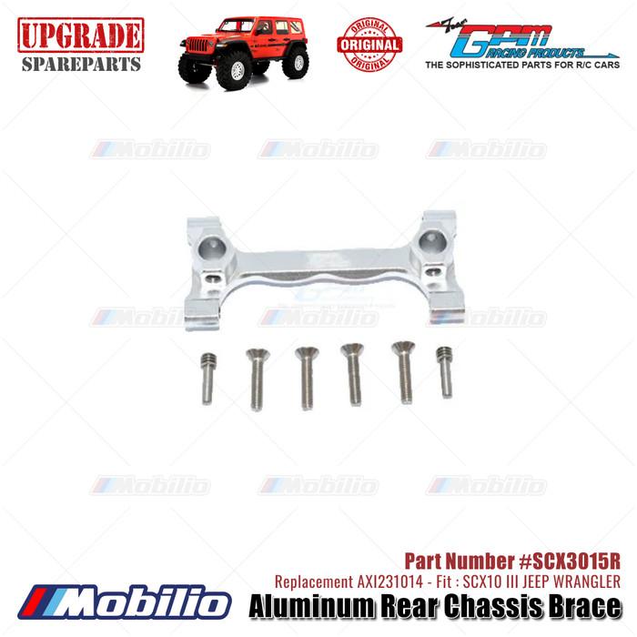 GPM Part #SCX3015R Aluminum Rear Chassis Brace Upgrade Axial SCX10 III Jeep Wrangler AXI231014 Replacement