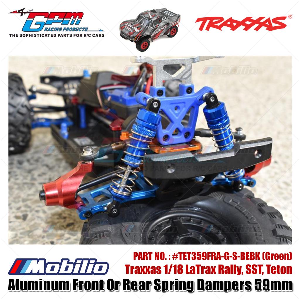 GPM Part #TET359F/RA Aluminum Front Or Rear Spring Dampers 59mm for Traxxas 1/18 LaTrax Rally SST Teton