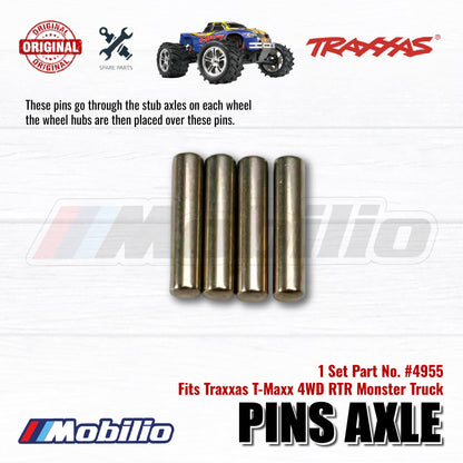 Traxxas Part #4955 Pin Axle 2.5 x 12mm 4 Pcs for 4WD RTR Monster Truck