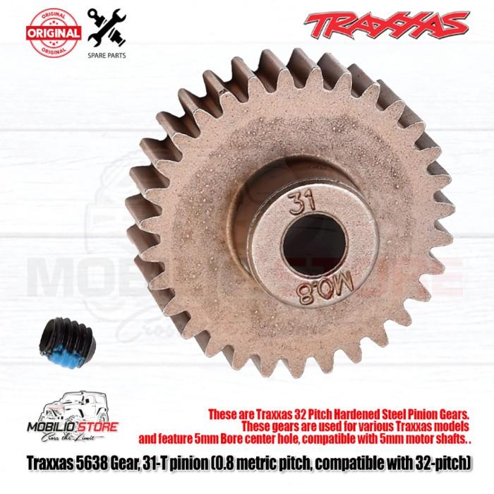 Traxxas Part #5638 31T Pinion 0.8 Metric Pitch Compatible with 32 Pitch