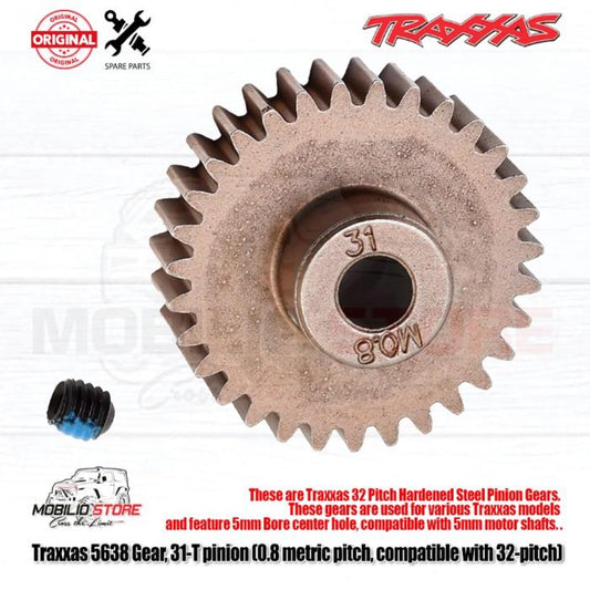 Traxxas Part #5638 31T Pinion 0.8 Metric Pitch Compatible with 32 Pitch