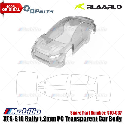 Rlaarlo #S10-037 XTS-S10 Rally 1.2mm PC Transparent Car Body For XTS-S10 RC Rally Car