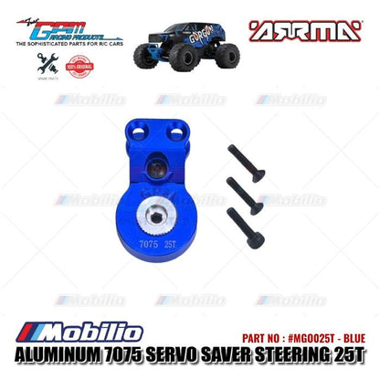 GPM Part #MGO025T Aluminum 7075 Servo Saver Steering 25T with Built-in Spring Arrma Gorgon Mega Monster Truck  Remote Control