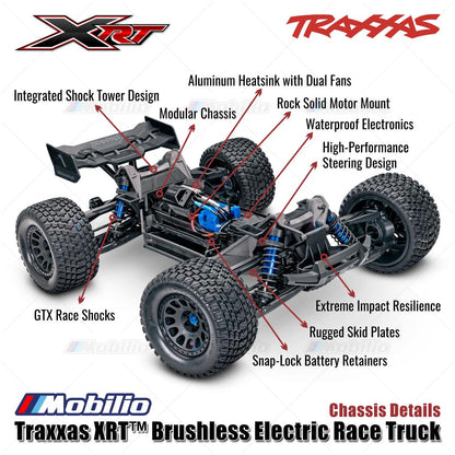Traxxas 78086-4 XRT 1/6 Extreme Race Truck Brushless 4WD 8s 2.4GHz TQI TSM RTR Tanpa Klip