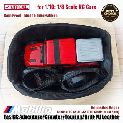 Tas Mobil Skala 1/10 1/8 RC Adventure Crawler Touring Drift Kulit PU