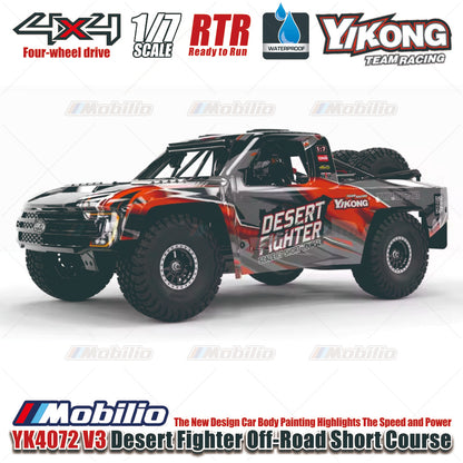 Yikong YK4072 V3 DF7 Desert Fighter 1:7 Scale Radio Control 4WD Off-Road Short Course