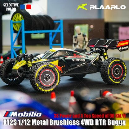 Rlaarlo X12S Buggy 1/12 Metal Brushless 4WD RTR 2.4GHz Mini High Speed ​​Remote Control