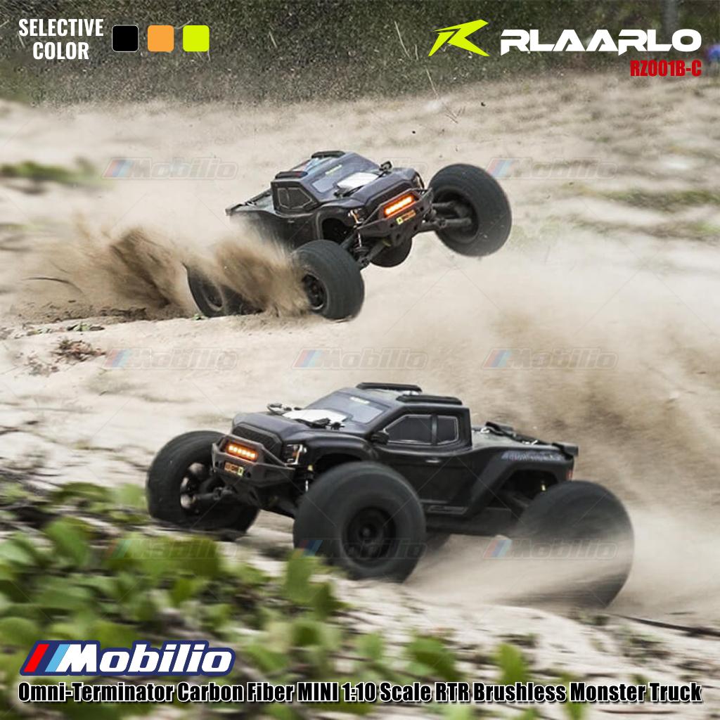 Rlaarlo Omni-Terminator Carbon Fiber MINI Skala 1:10 RTR Brushless Monster Truck Versi V2 RZ001B-C RZ001O-C RZ001Y-C