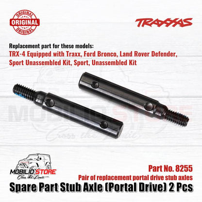 Traxxas Part #8255 Pair of replacement portal drive stub axles for Traxxas Part TRX4