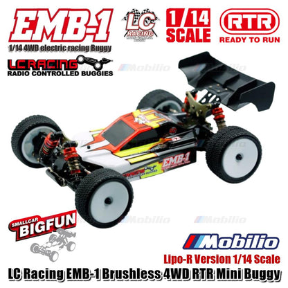 LC Racing EMB-1 Brushless 4WD Mini Buggy Lipo-R Version 1/14 Scale RTR