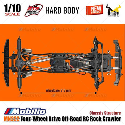 MN222 Four-Wheel Drive Off-Road RC Rock Crawler 1/10 Scale RTR Hard Body MN 222