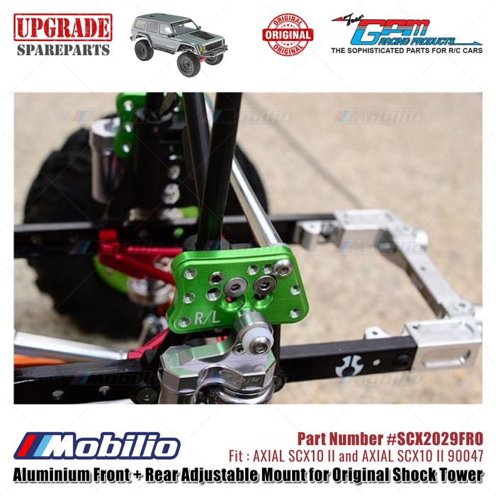 GPM Part #SCX2029FRO Aluminium Front Rear Adjustable Mount for Original Shock Tower Upgrade Axial SCX10 II Crawler Adventure