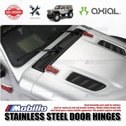 GPM Part #SCX3ZSP3 Stainless Steel Door Hinges for Axial SCX10 III Wrangler