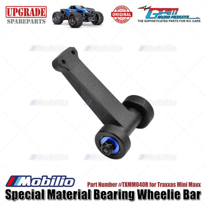 GPM Part #TXMM040R Special Material Bearing Wheelie Bar for RC Traxxas Mini Maxx