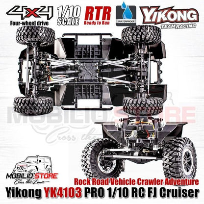 Yikong YK4103 Pro 1/10 RC Rock Road Vehicle Crawler Adventure RTR
