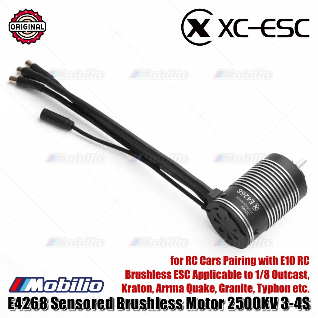 XC-ESC E4268 Motor Brushless Sensor 2000KV FOC 3–6S untuk RC Truk Off-Road 1/8 Monster 1/10