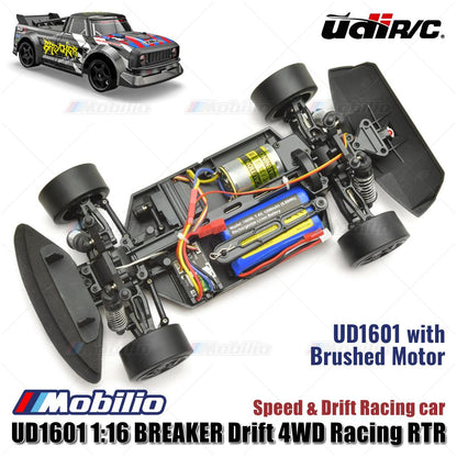 UDIR/C UD1601 Brushed UD1601-PRO Brushless Breaker 4WD 1:16 RTR Speed & Drift Racing RC Car