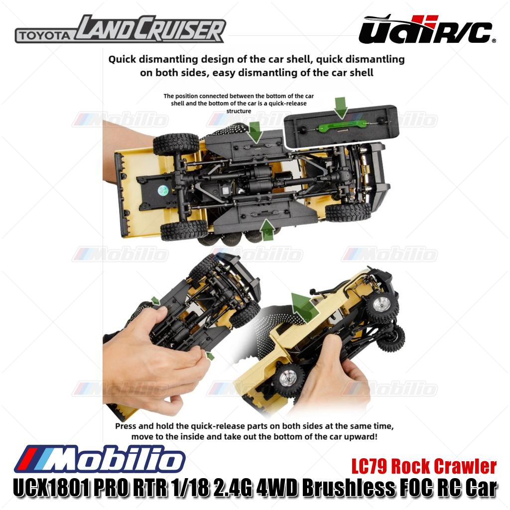 UDIR/C UCX1801 PRO LC79 Rock Crawler RTR 1/18 2.4G 4WD Brushless FOC RC Car